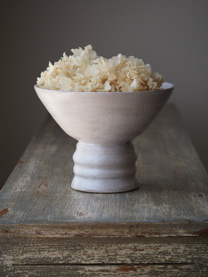 Whispers of Whites Pedestal Bowl