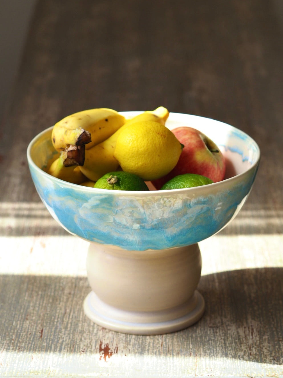 Blue Lagoon Pedestal Bowl